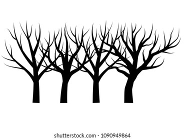 Bare trees vector illustration