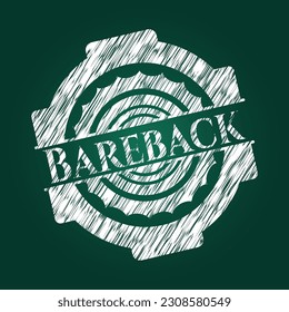 Bareback chalkboard emblem. Vector Illustration. Detailed. 
