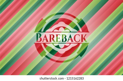 Bareback christmas style badge..