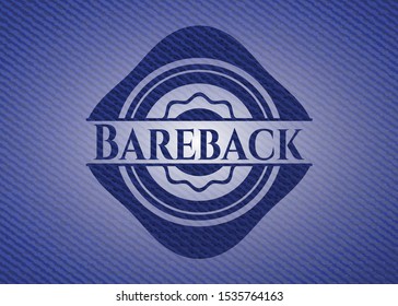 Bareback denim background. Vector Illustration. Detailed.