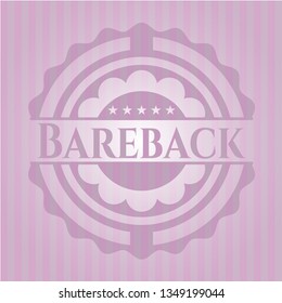 Bareback realistic pink emblem