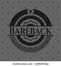 Bareback retro style black emblem