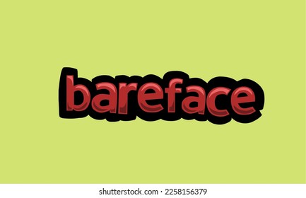 bareface writing vector design on a green background very simple and very cool