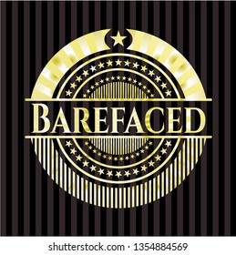 Barefaced gold emblem or badge