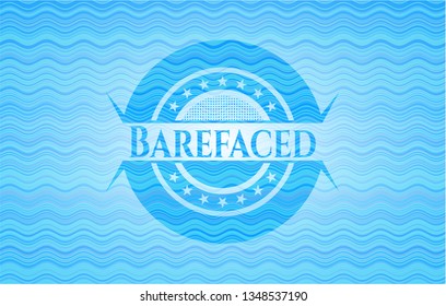 Barefaced water concept emblem background.