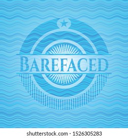 Barefaced water concept emblem background. Vector Illustration. Detailed.