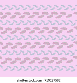 Barefoot, Flip flops pattern. Hand drawn.