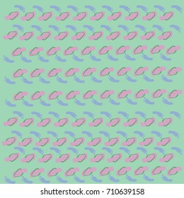 Barefoot, Flip flops pattern. Hand drawn.