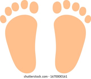 Dibujo vectorial aislado con pies descalzos