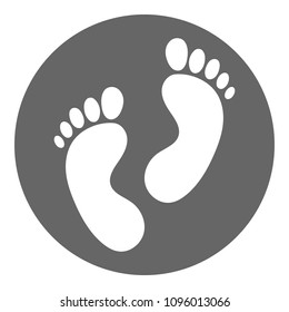 Barefoot, footprint icon. Vector.