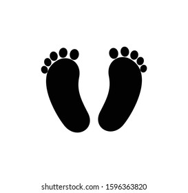 Barefoot icon ,footprint icon vector logo template