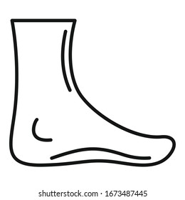 Barefoot icon. Outline barefoot vector icon for web design isolated on white background