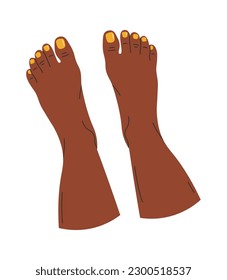 Barefoot Legs design element. Vector illustration