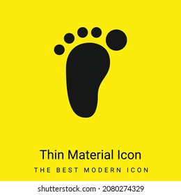 Icono de material amarillo brillante mínimo descalzo