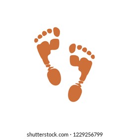 barefoot print symbol vector