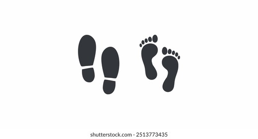 barefoot and shoe logo design