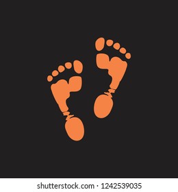 barefootprit in mud symbol vector