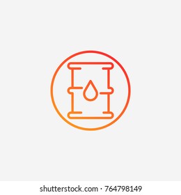 Barel oil icon.gradient illustration isolated vector sign symbol