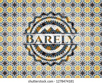 Barely arabic emblem. Arabesque decoration.