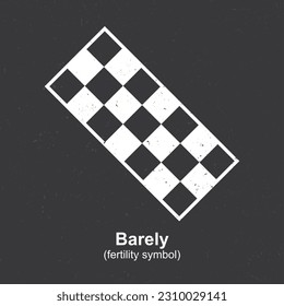 Barely (símbolo de fertilidad) - Símbolo bereber, símbolo amazigh, significado de símbolos bereberes amazigh norafricanos, vector