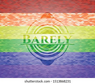 Barely lgbt colors emblem. Vector Illustration. Mosaic.