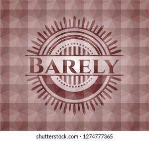 Barely red polygonal badge. Seamless.
