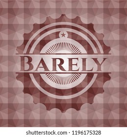 Barely red seamless emblem with geometric pattern.