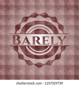 Barely red seamless emblem with geometric pattern.