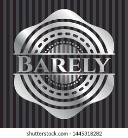 Barely silvery emblem or badge. Vector Illustration. Mosaic.