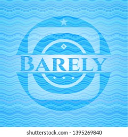 Barely water wave concept emblem background. Vector Illustration. Detailed.