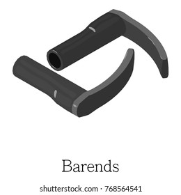 Barend handlebar icon. Isometric illustration of barend handlebar vector icon for web