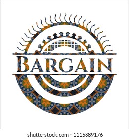 Bargain arabesque badge. arabic decoration.