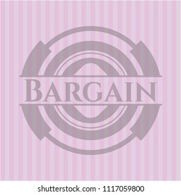 Bargain badge with pink background
