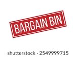 BARGAIN BIN Rubber Stamp Seal Vector illustration isolated on white background