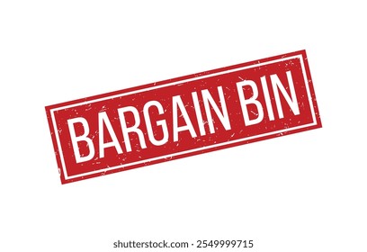 ILUSTRACIÓN VECTORIAL de sello de sello de goma de BARGAIN BIN aislada sobre fondo blanco