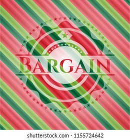 Bargain christmas emblem.