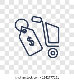 Bargain icon. Trendy linear Bargain logo concept on transparent background from law and justice collection