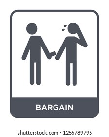 bargain icon vector on white background, bargain trendy filled icons from Law and justice collection, bargain simple element illustration