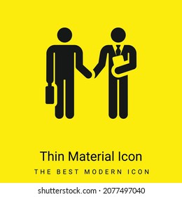 Icono de material amarillo brillante mínimo para la negociación