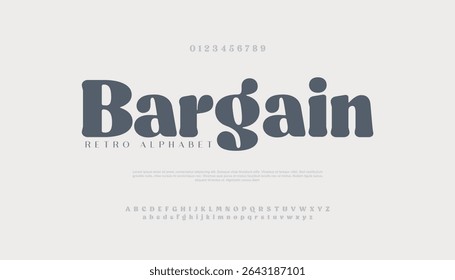 Bargain Modern fontes de alfabeto abstratas mínimas. Tecnologia de tipografia, eletrônico, filme, digital, música, futuro, logotipo fonte criativa.
