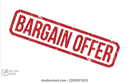 Bargain offer grunge rubber stamp on white background. Bargain offer Rubber Stamp.