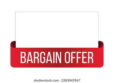 Oferta de oferta de ganga Diseño de la cinta de la bandera del vector.