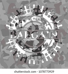  Bargain on grey camo texture