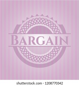 Bargain pink emblem. Retro