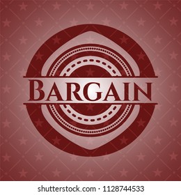 Bargain retro style red emblem