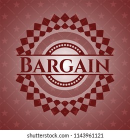Bargain retro style red emblem