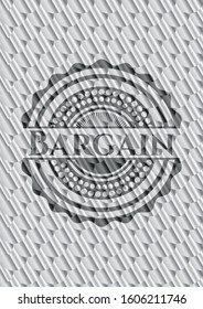 Bargain silver color badge. Scales pattern. Vector Illustration. Detailed.