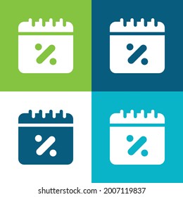 Bargains Flat four color minimal icon set