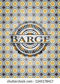 Barge arabesque style emblem. arabic decoration.