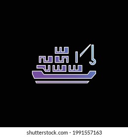 Barge blue gradient vector icon